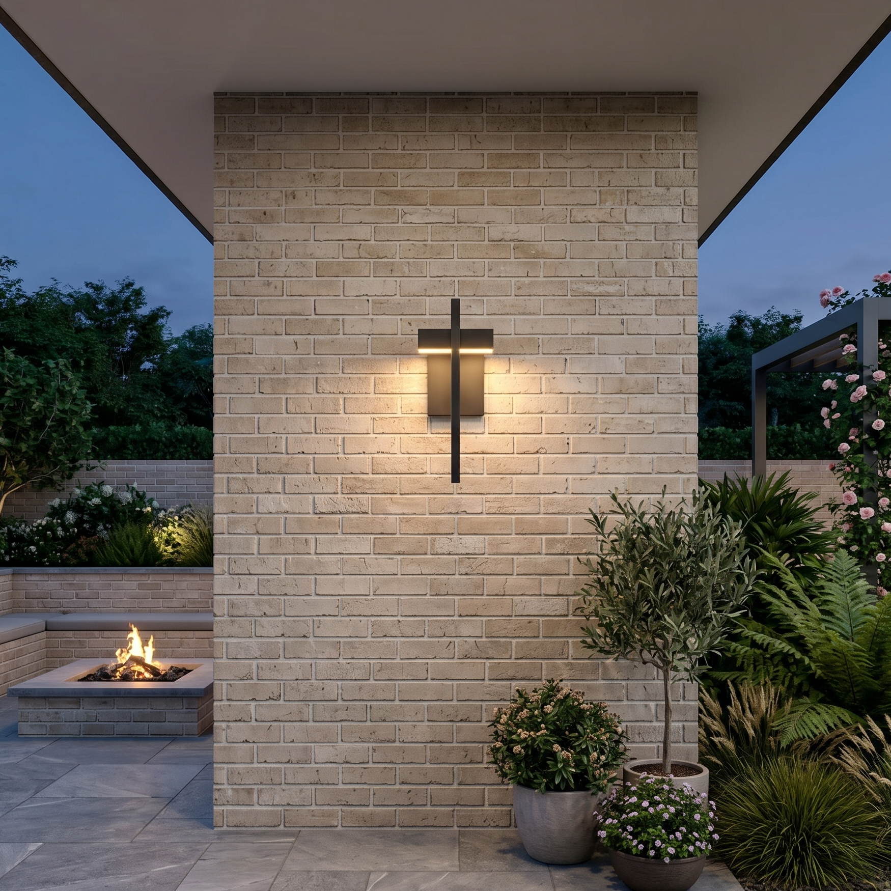 Luttrel Black Wall Sconce with Integrated LED