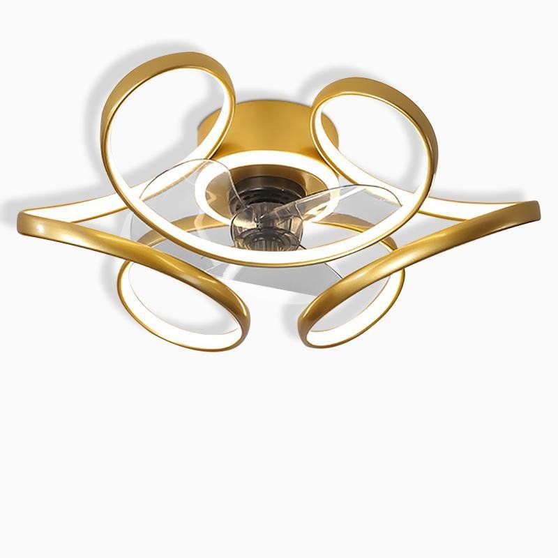 18" Flower Chandelier Ceiling Fan with LED Light & Remote