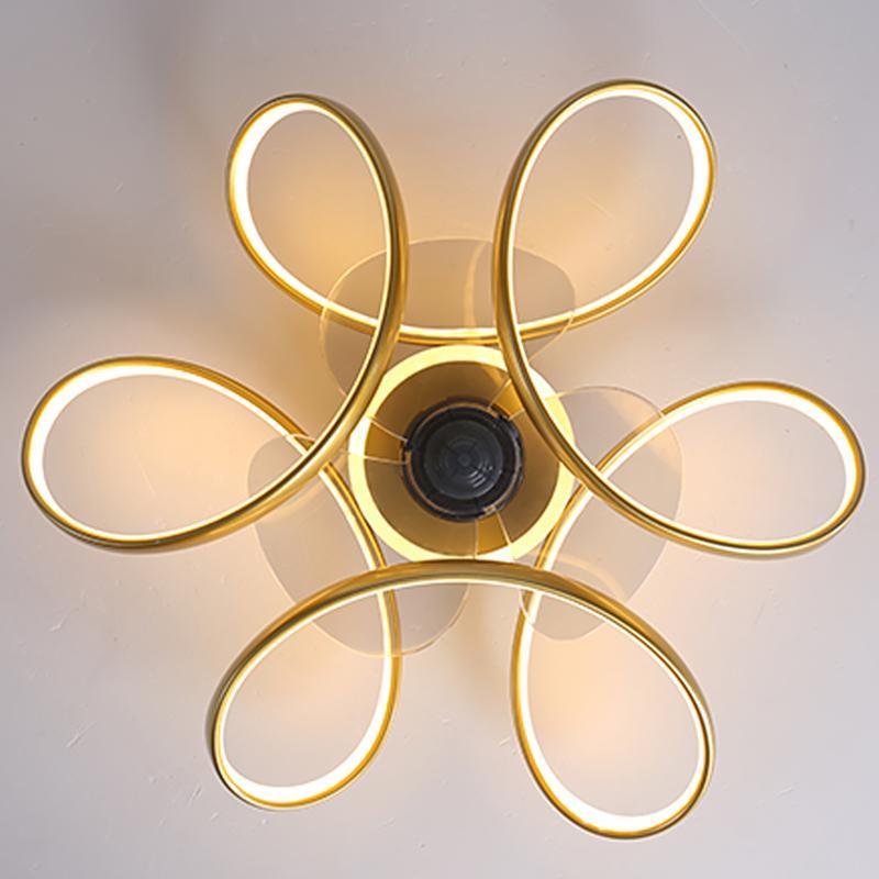 18" Flower Chandelier Ceiling Fan with LED Light & Remote