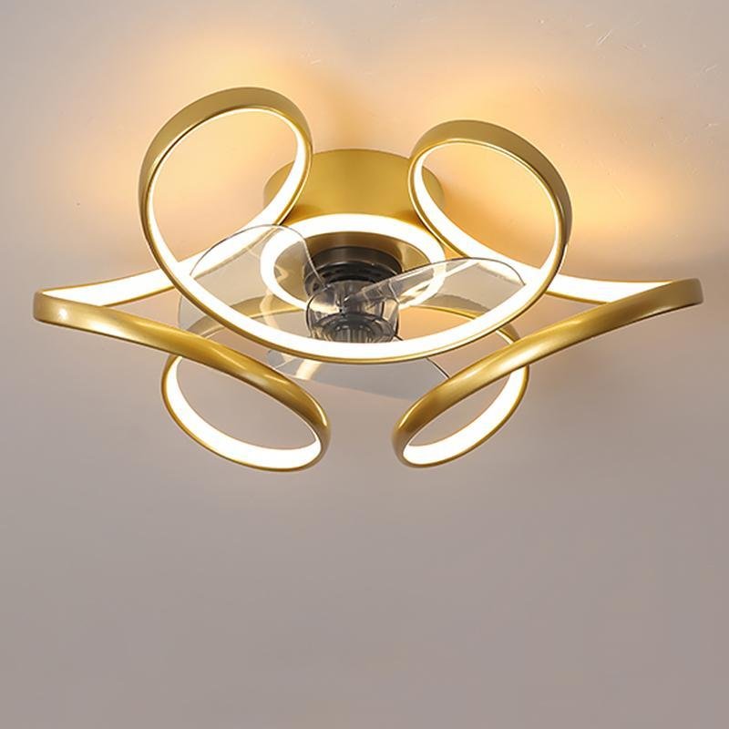 18" Flower Chandelier Ceiling Fan with LED Light & Remote