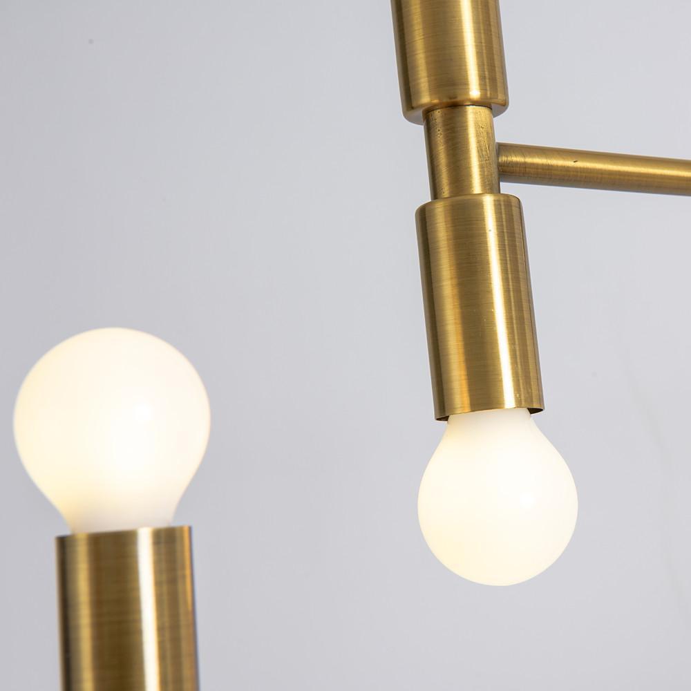 Pendant Light Modern 12-Light Adjustable Sculptural Gold Black Ceiling