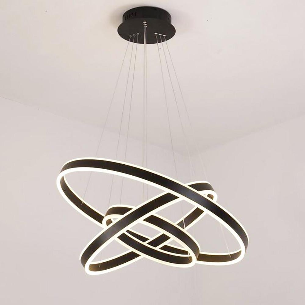 LED Chandelier Modern Interweaved Circles Pendant Dining Room Ceiling