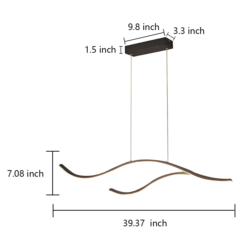Wave LED Linear Chandelier
