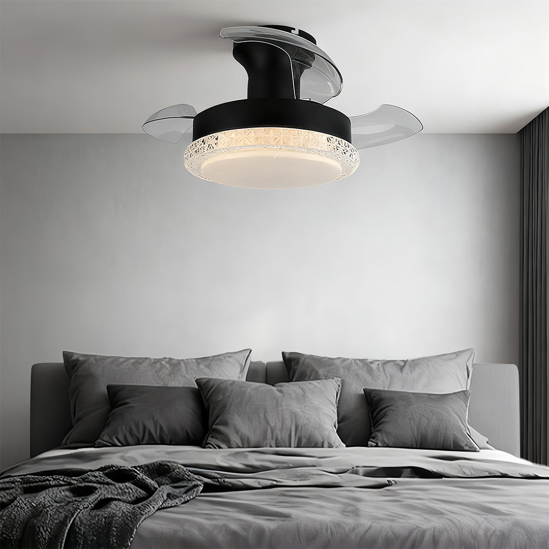 Quiet 3-Blade Flush Mount Ceiling Fan with LED Light