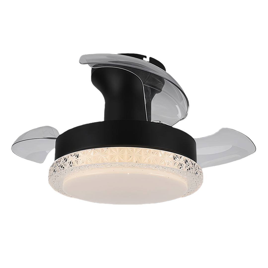 Quiet 3-Blade Flush Mount Ceiling Fan with LED Light