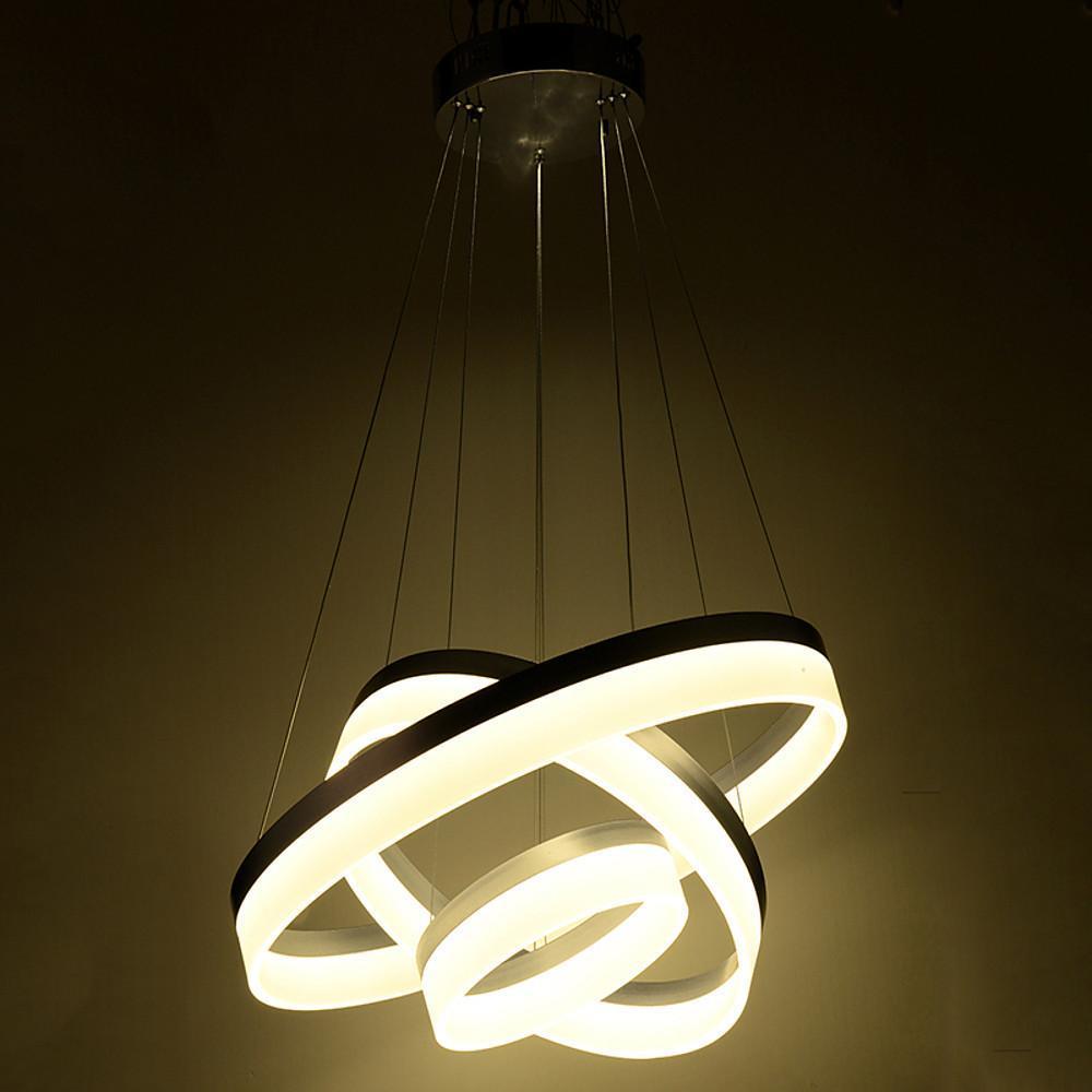 3-Ring Acrylic LED Chandelier