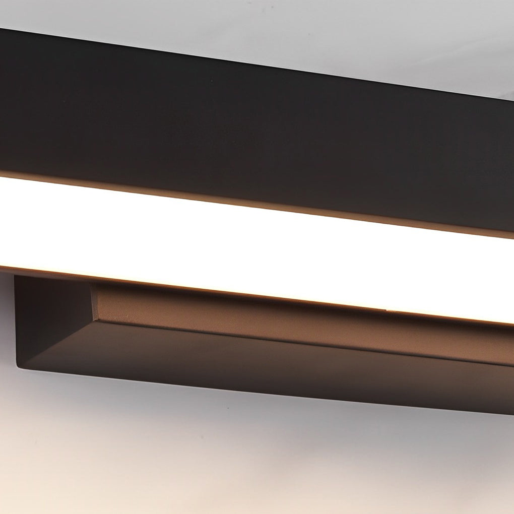 Outdoor Wall Light Modern Black Rectangle LED Motion Sensor Sconce