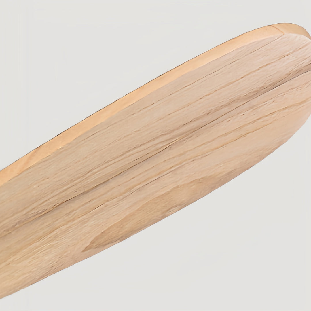Solid Wood 3-Blade Ceiling Fan with Light & Remote