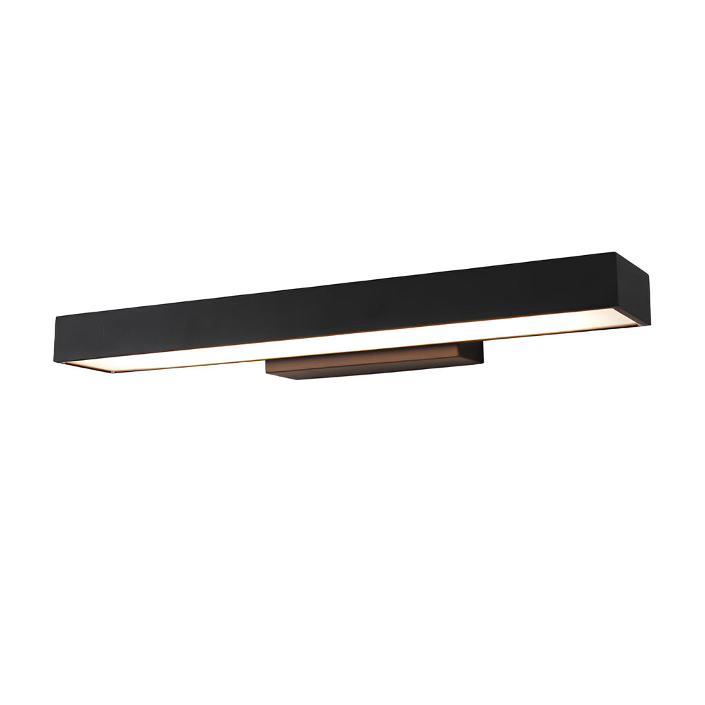 Outdoor Wall Light Modern Black Rectangle LED Motion Sensor Sconce