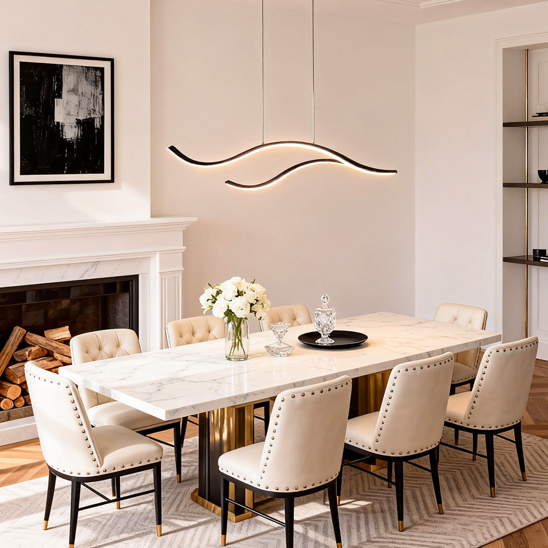 Wave LED Linear Chandelier