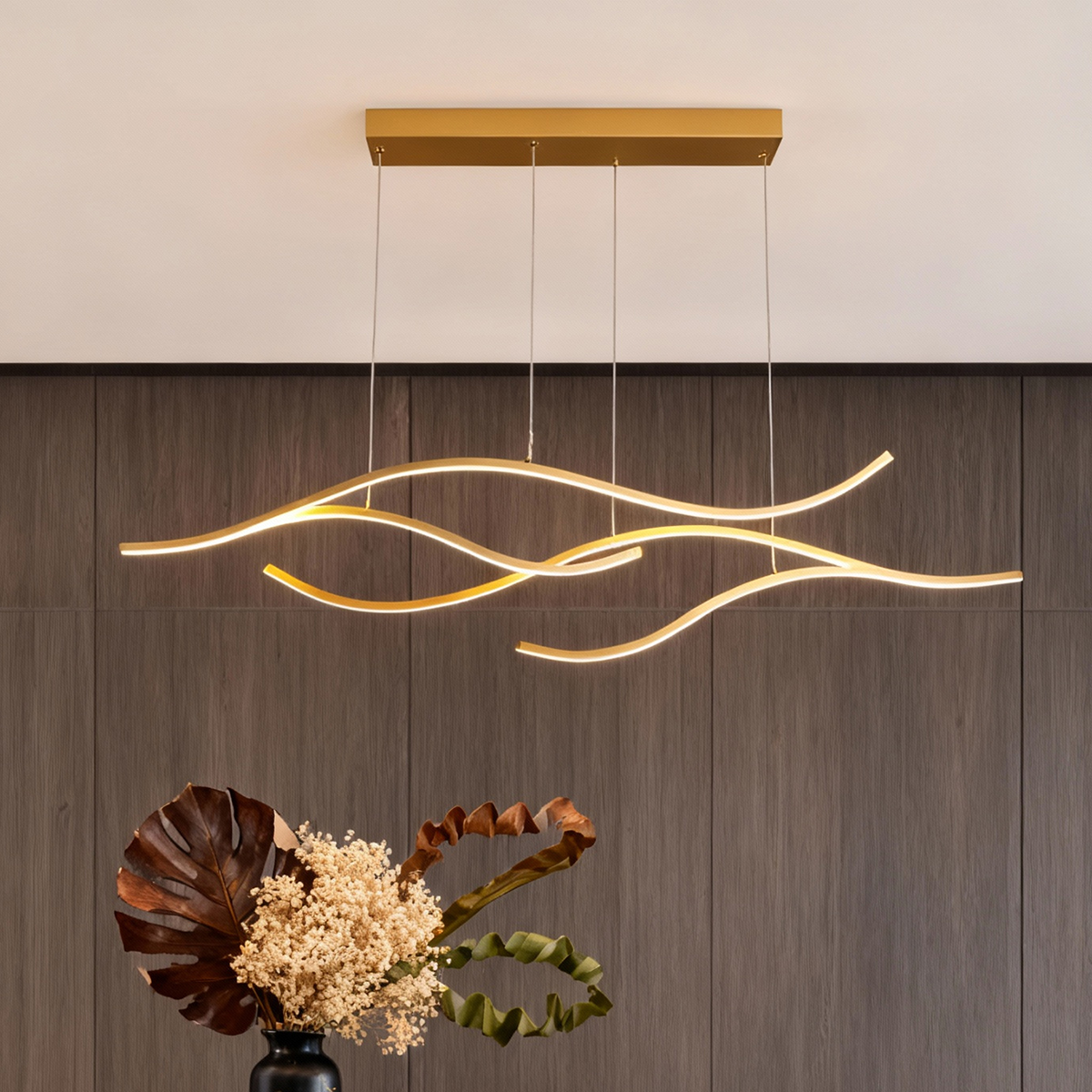 Wave LED Linear Chandelier