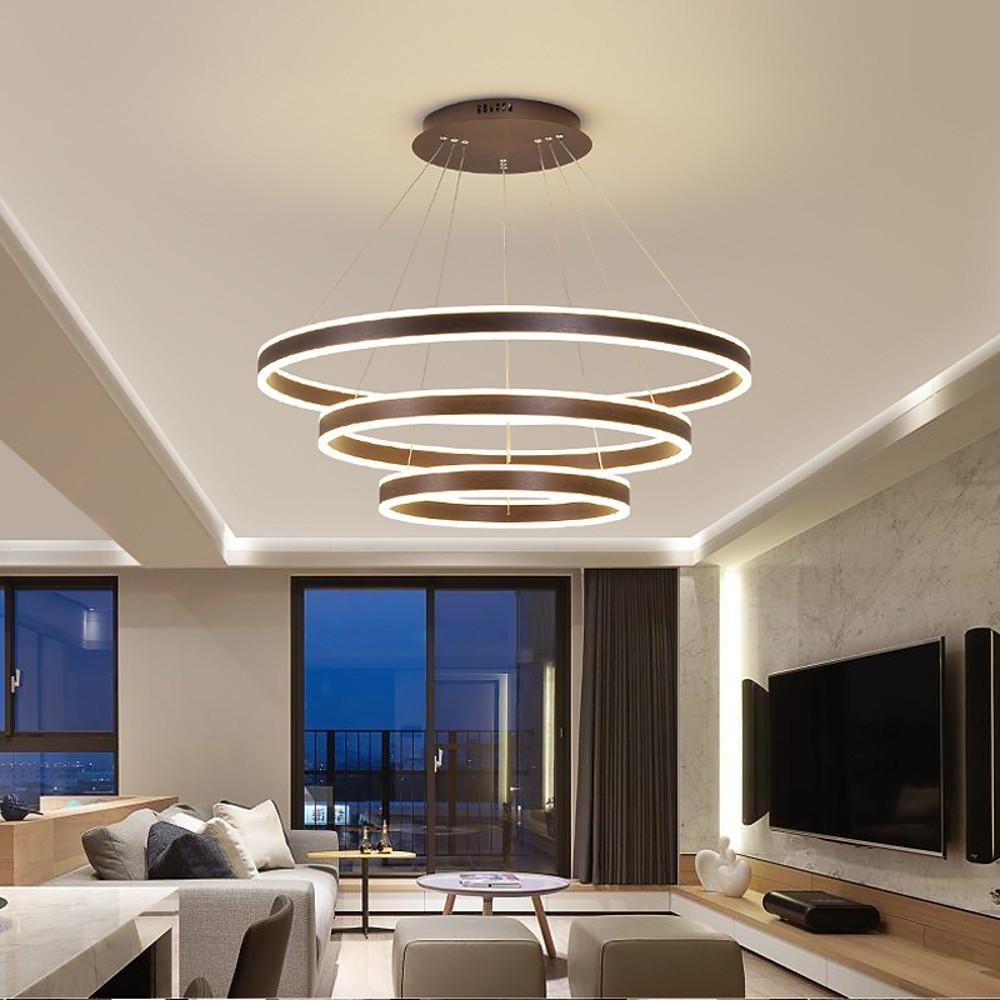 LED Chandelier Modern Interweaved Circles Pendant Dining Room Ceiling