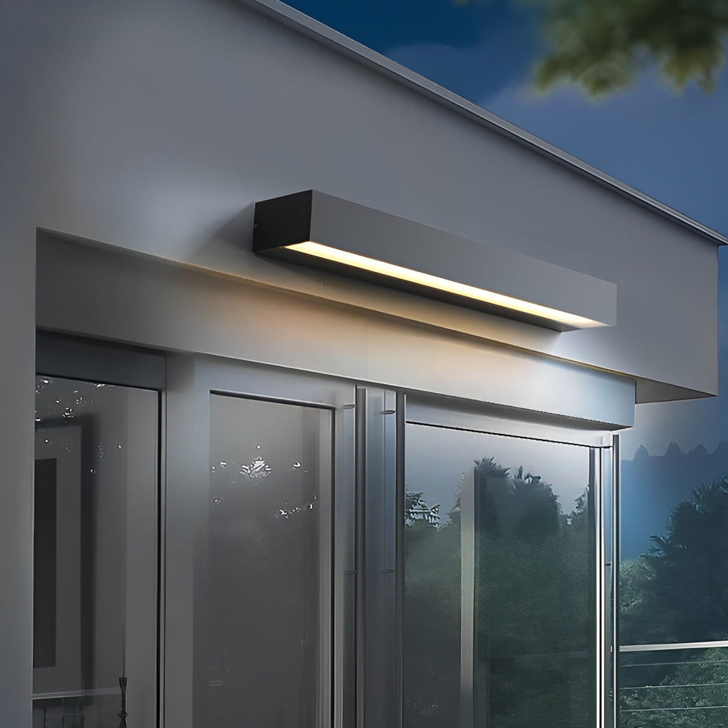 Outdoor Porch Light Modern LED Door Number Black Waterproof Sconce