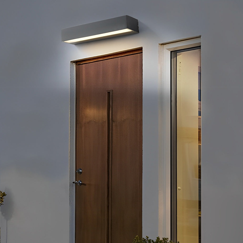 Outdoor Porch Light Modern LED Door Number Black Waterproof Sconce