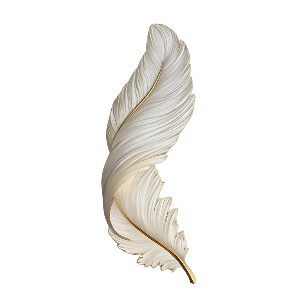 Wall Lamp - Luxury Feather LED Art Deco - Bedroom Living Room Sconce