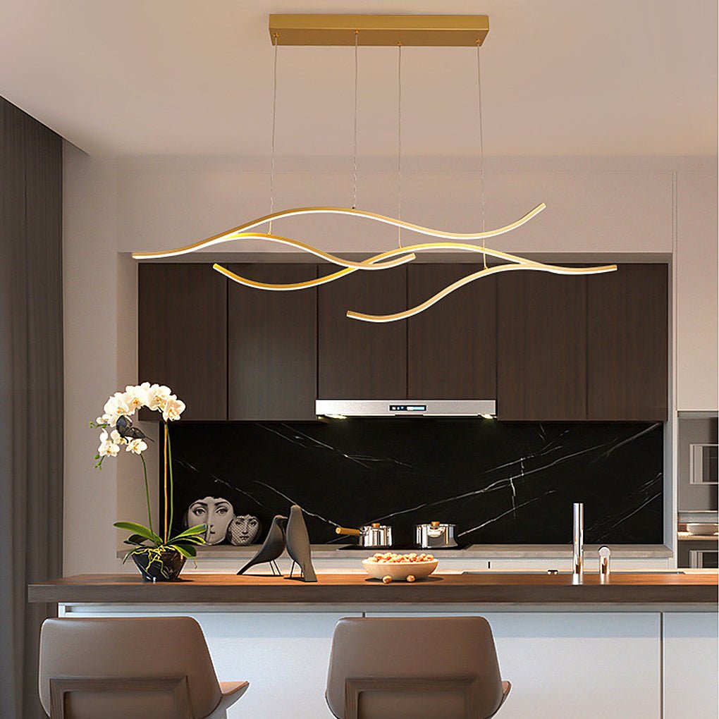 Wave LED Linear Chandelier