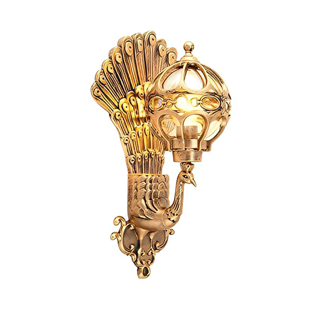 Outdoor Wall Sconce Retro Peacock LED Light Waterproof Patio Lamp