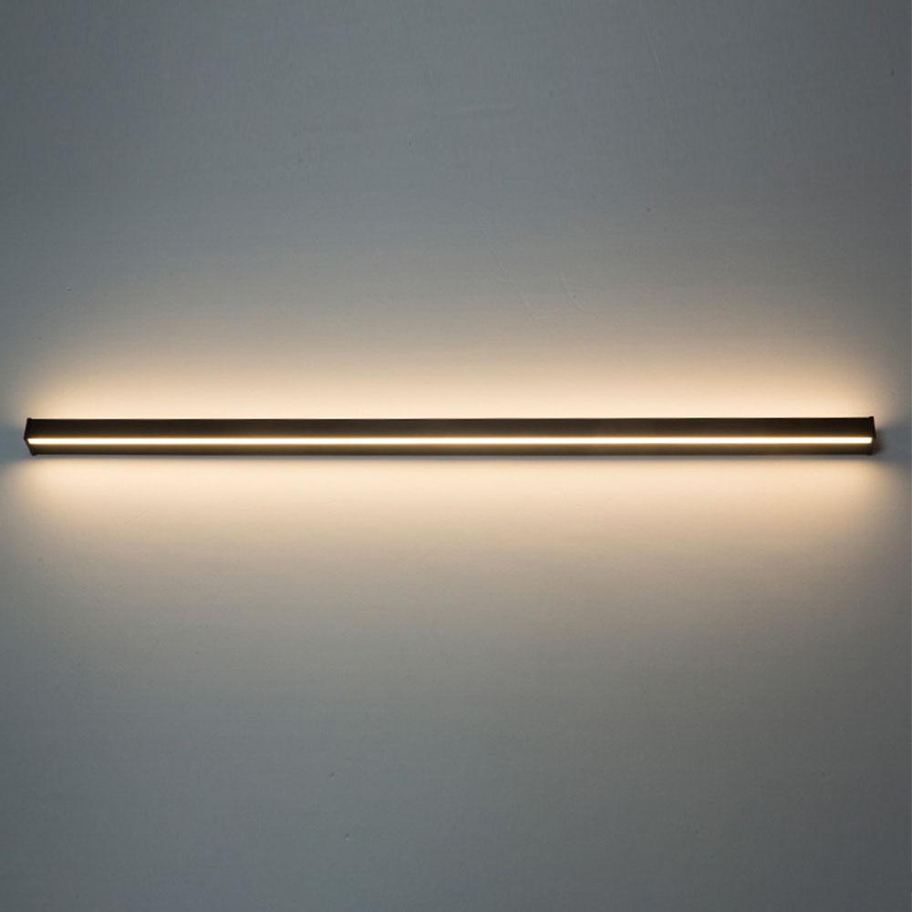 Outdoor Wall Sconce Modern Black Linear LED 40 inch Long Patio Light