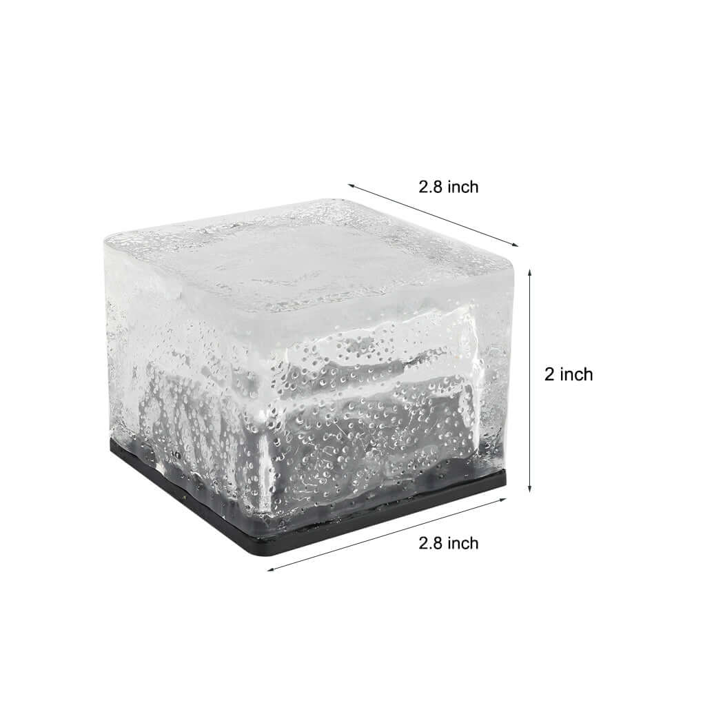 Solar Step Lights - Outdoor LED Ice Cube Deck - Pathway Garden Lamp