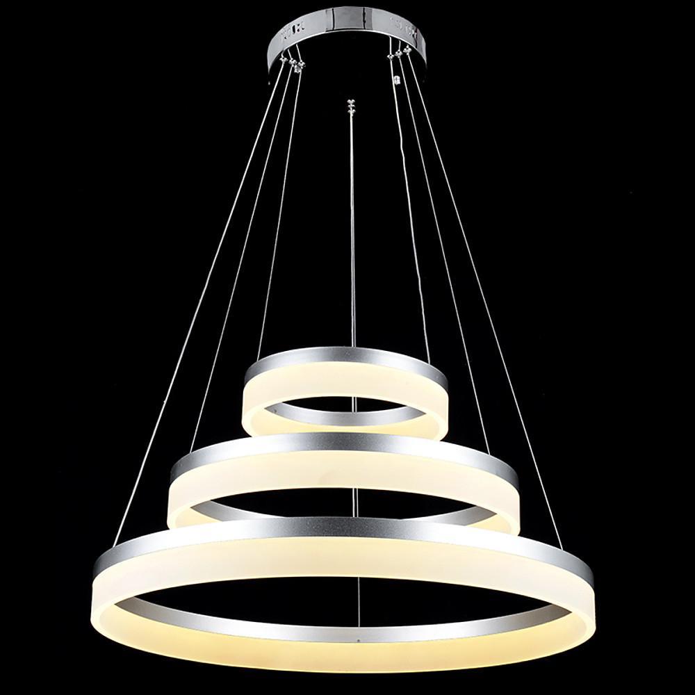 3-Ring Acrylic LED Chandelier