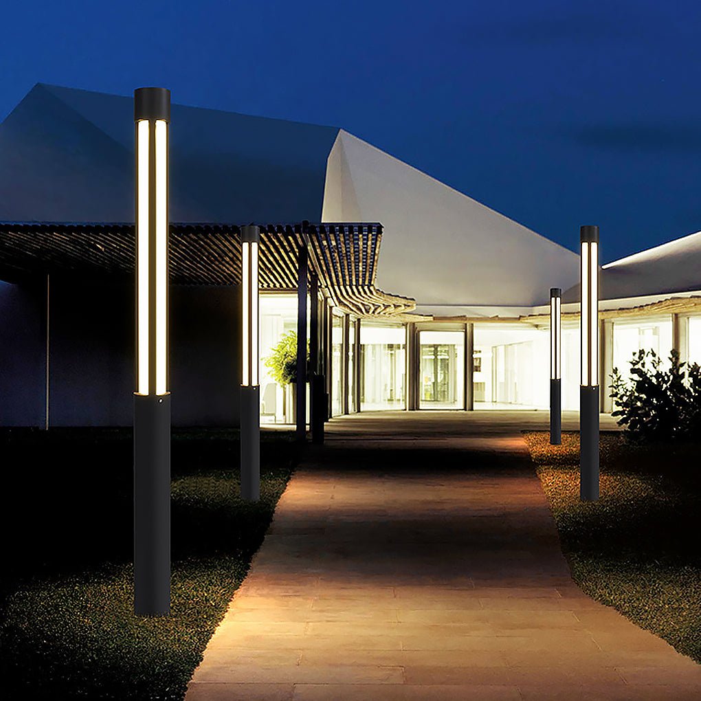 Bollard Light Modern LED Cylinder Pathway Outdoor Landscape Driveway
