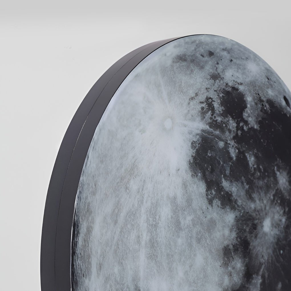 LED Wall Lamp - Round Moon Modern Art Sconce - Dimmable Bedroom Light