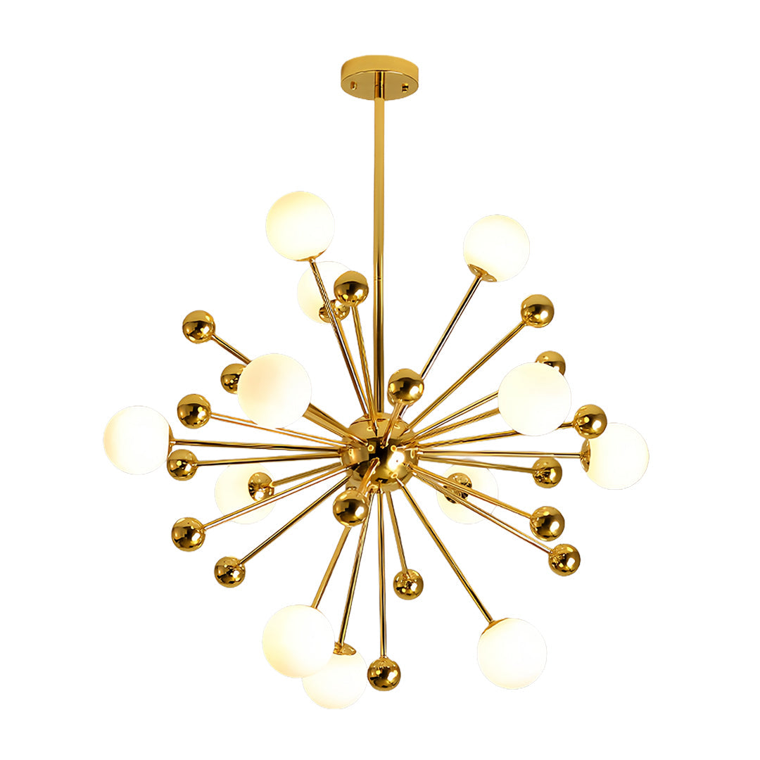 Sputnik Chandelier Modern 12-Light Gold Iron LED Nordic Ceiling Pendant