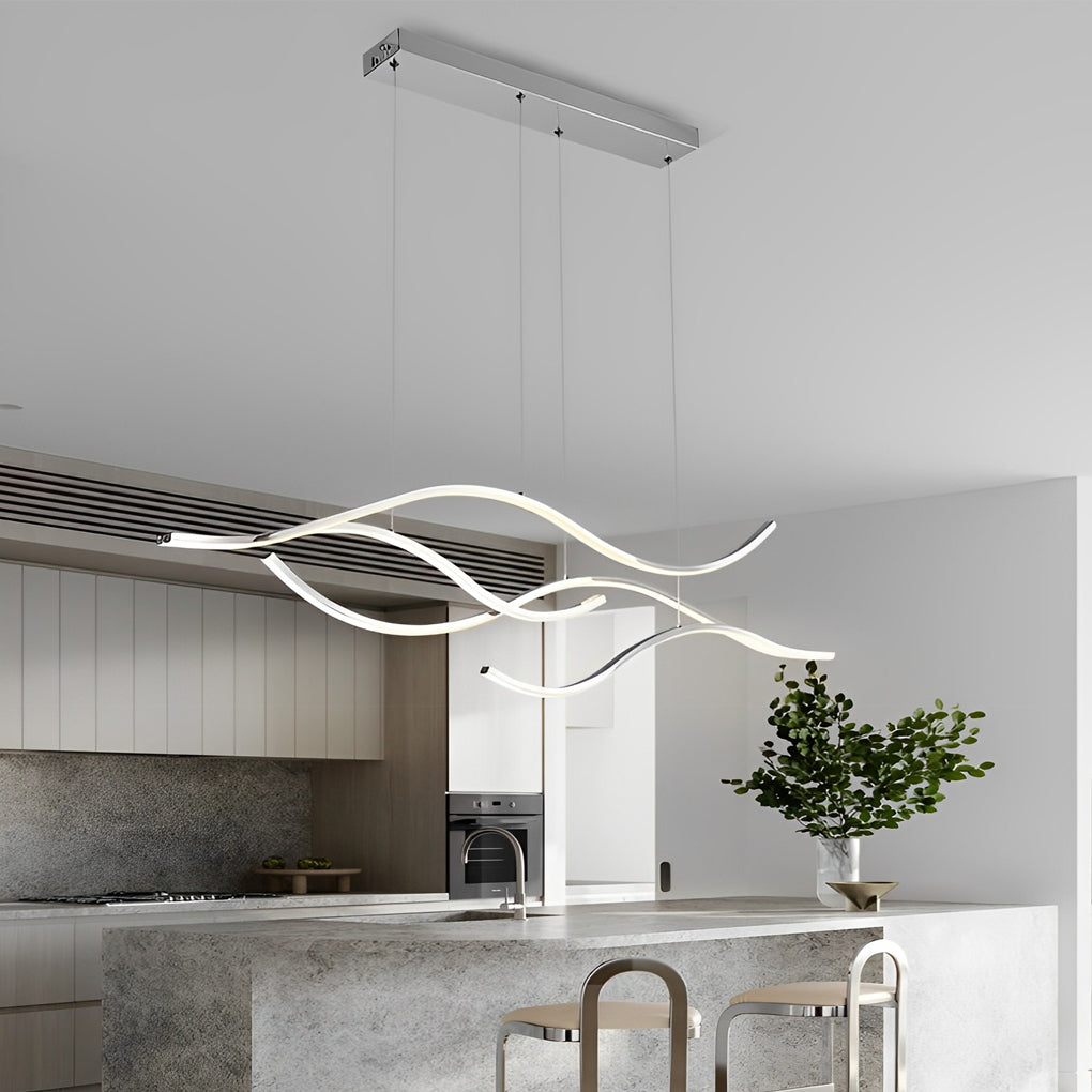 Wave LED Linear Chandelier