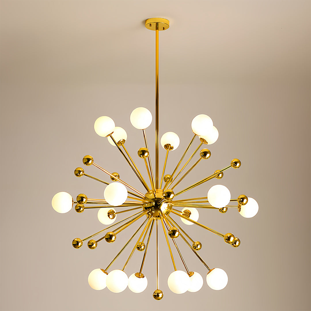 Sputnik Chandelier Modern 12-Light Gold Iron LED Nordic Ceiling Pendant