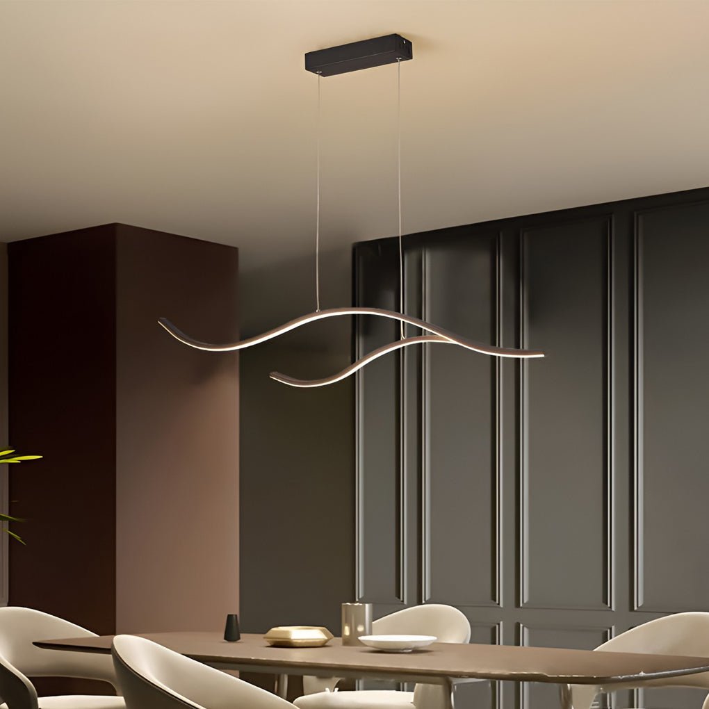 Wave LED Linear Chandelier