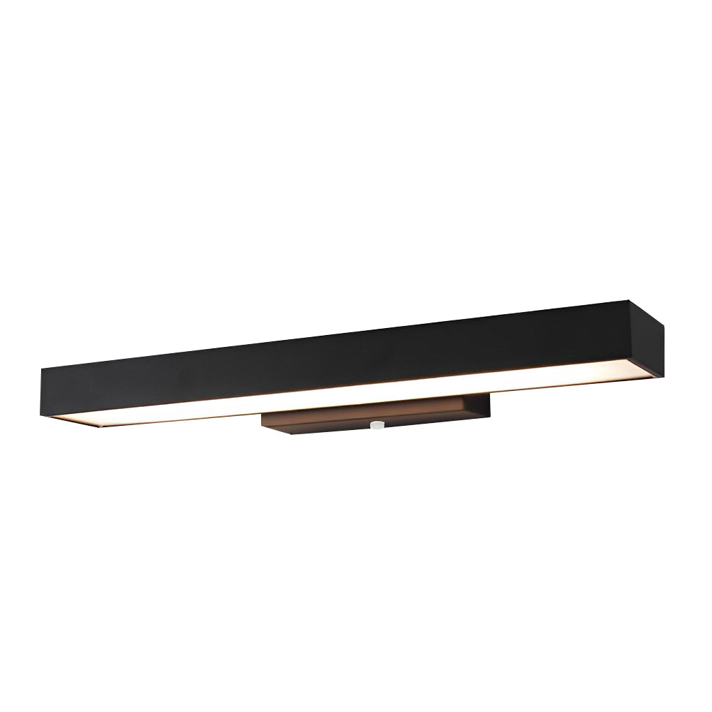 Outdoor Wall Light Modern Black Rectangle LED Motion Sensor Sconce