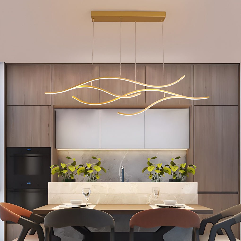 Wave LED Linear Chandelier