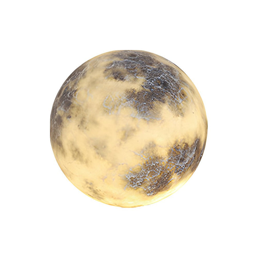 Outdoor Lawn Light - Modern LED Moon Globe - Solar Garden Pillar Lamp