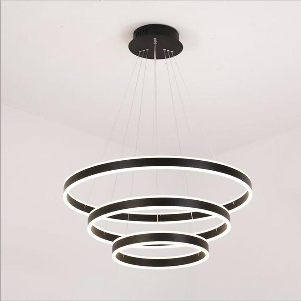 LED Chandelier Modern Interweaved Circles Pendant Dining Room Ceiling