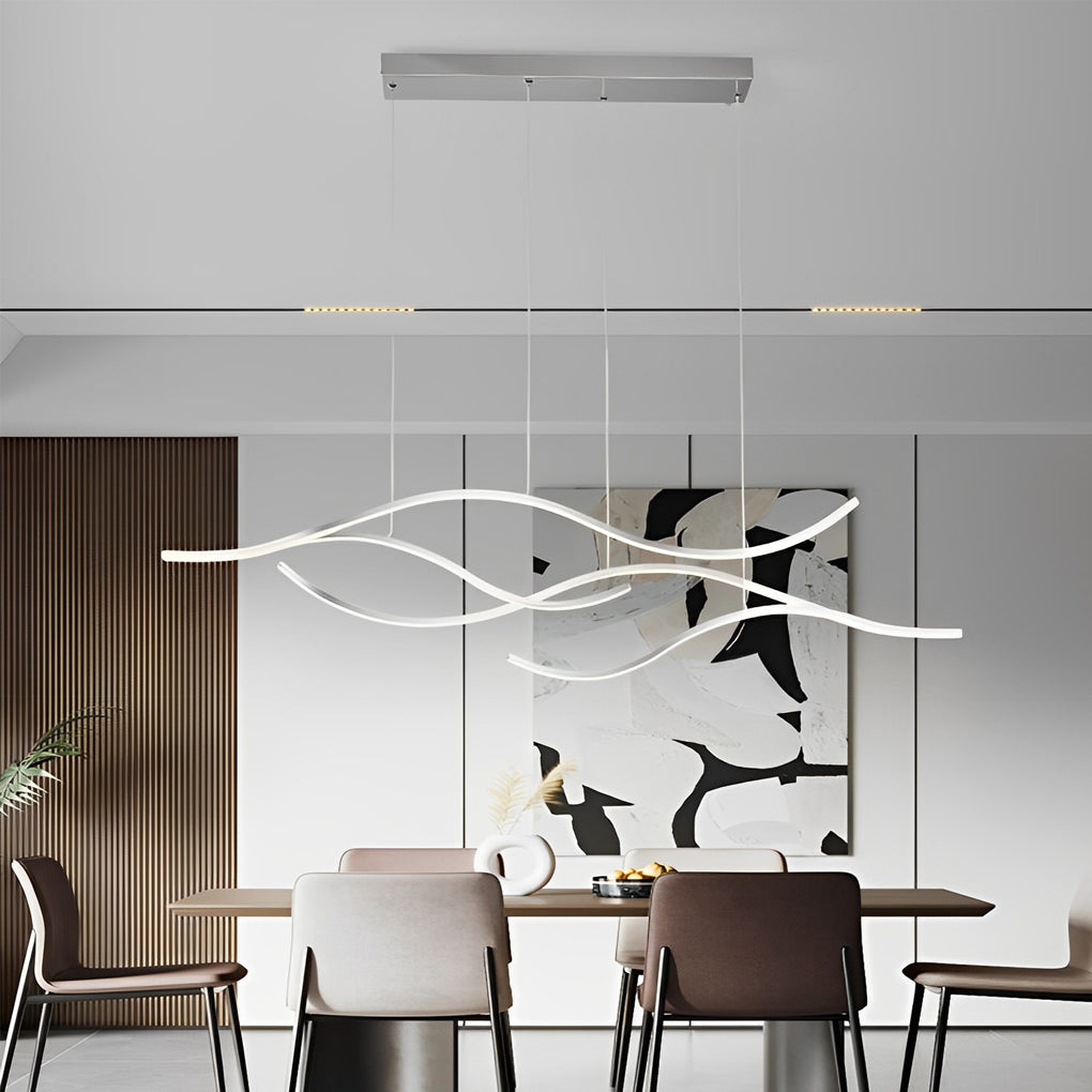 Wave LED Linear Chandelier