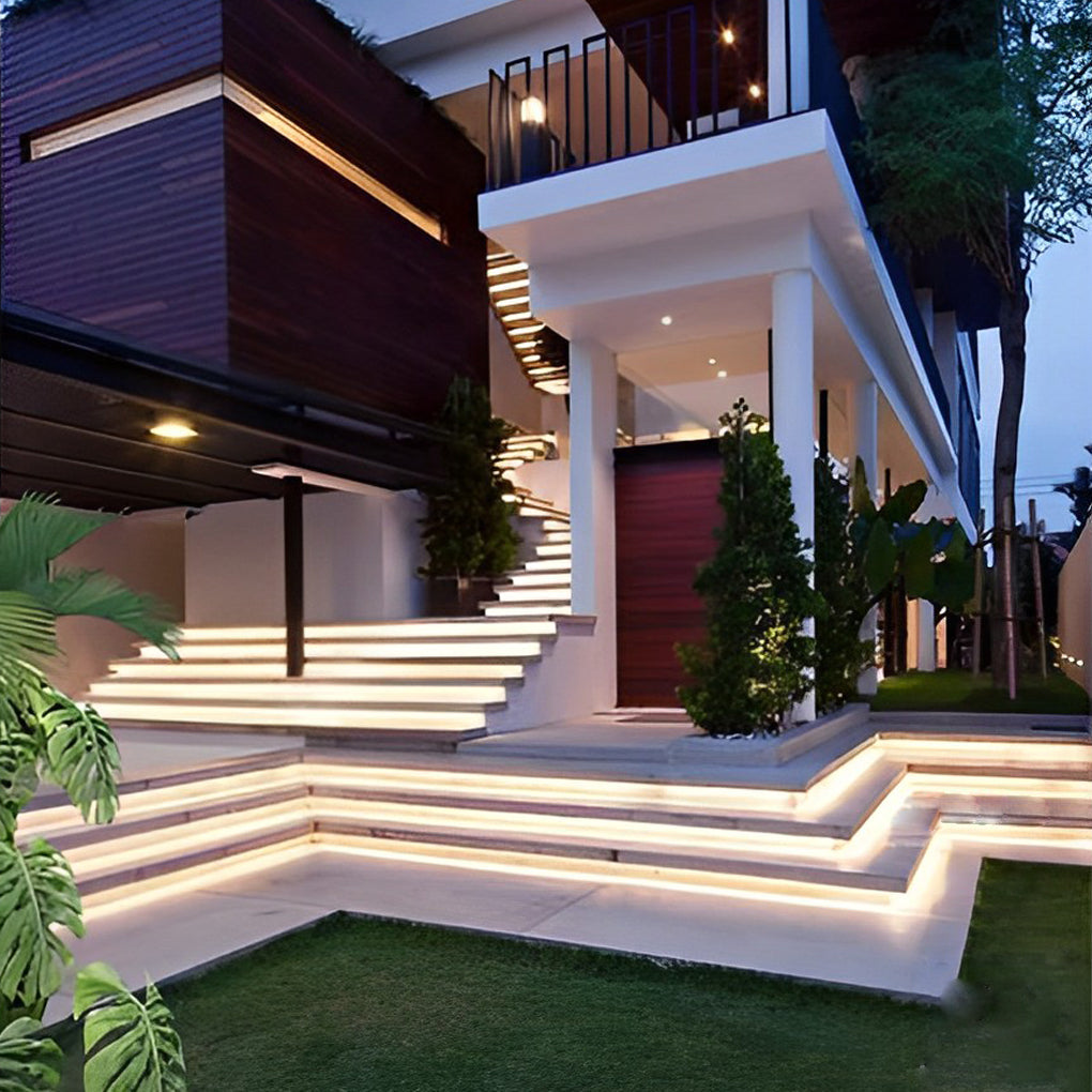 LED Strip Lights Outdoor Waterproof Stair Step Recessed Flexible Tape