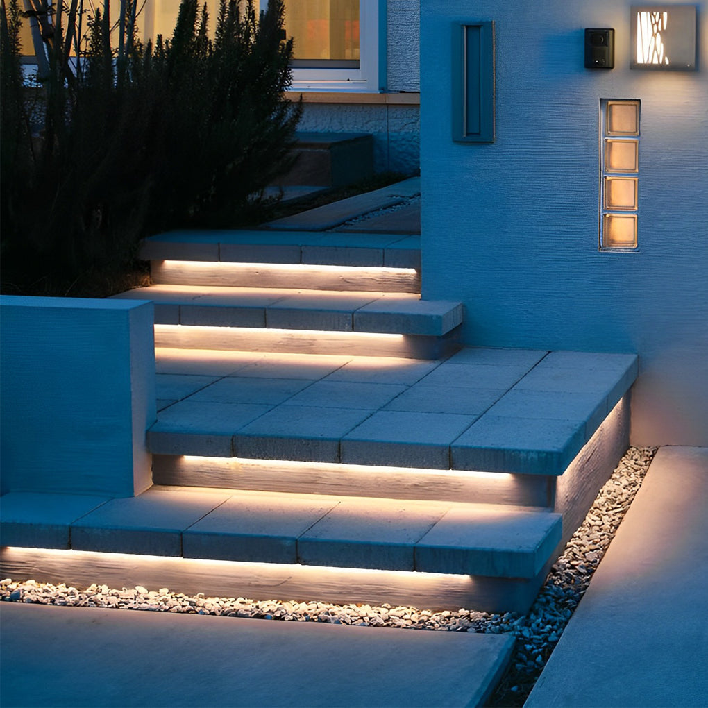 LED Strip Lights Outdoor Waterproof Stair Step Recessed Flexible Tape