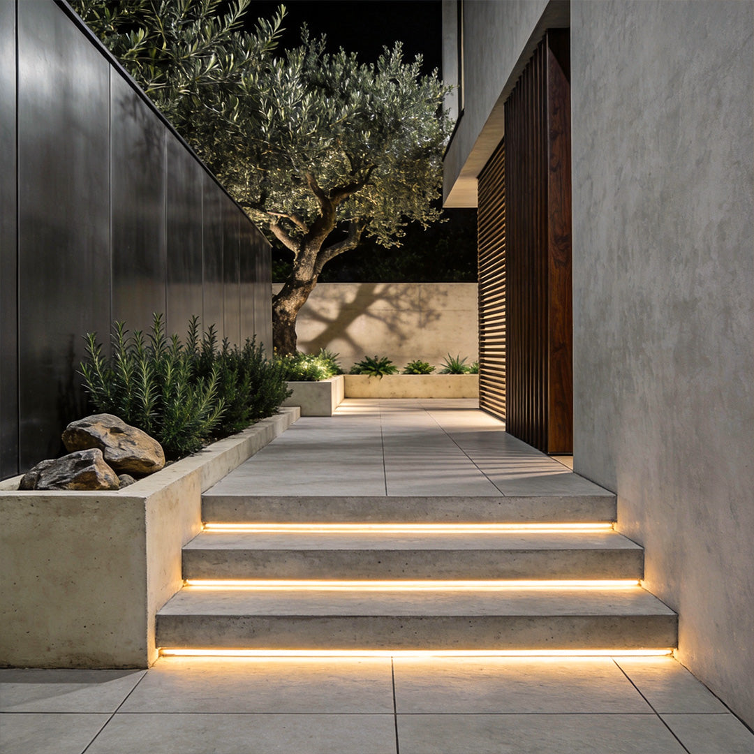 LED Strip Lights Outdoor Waterproof Stair Step Recessed Flexible Tape