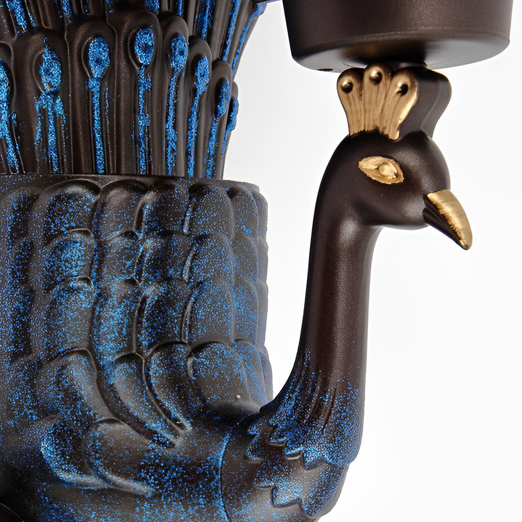 Outdoor Wall Sconce Retro Peacock LED Light Waterproof Patio Lamp