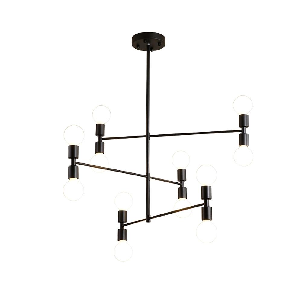 Pendant Light Modern 12-Light Adjustable Sculptural Gold Black Ceiling