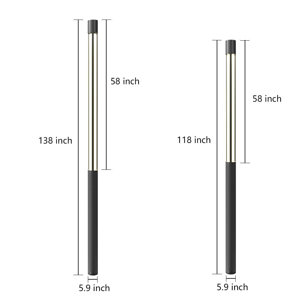 Bollard Light Modern LED Cylinder Pathway Outdoor Landscape Driveway