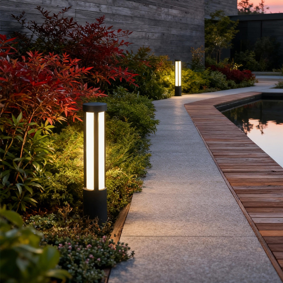 Bollard Light Modern LED Cylinder Pathway Outdoor Landscape Driveway