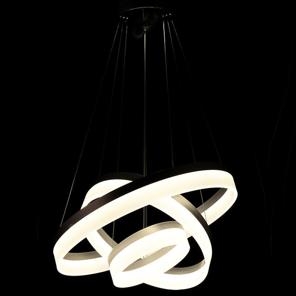 3-Ring Acrylic LED Chandelier