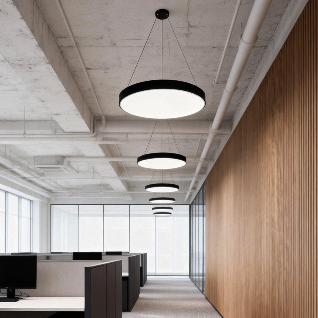 Pendant Light Modern Minimalist Metal Ring Office Kitchen Hanging Lamp