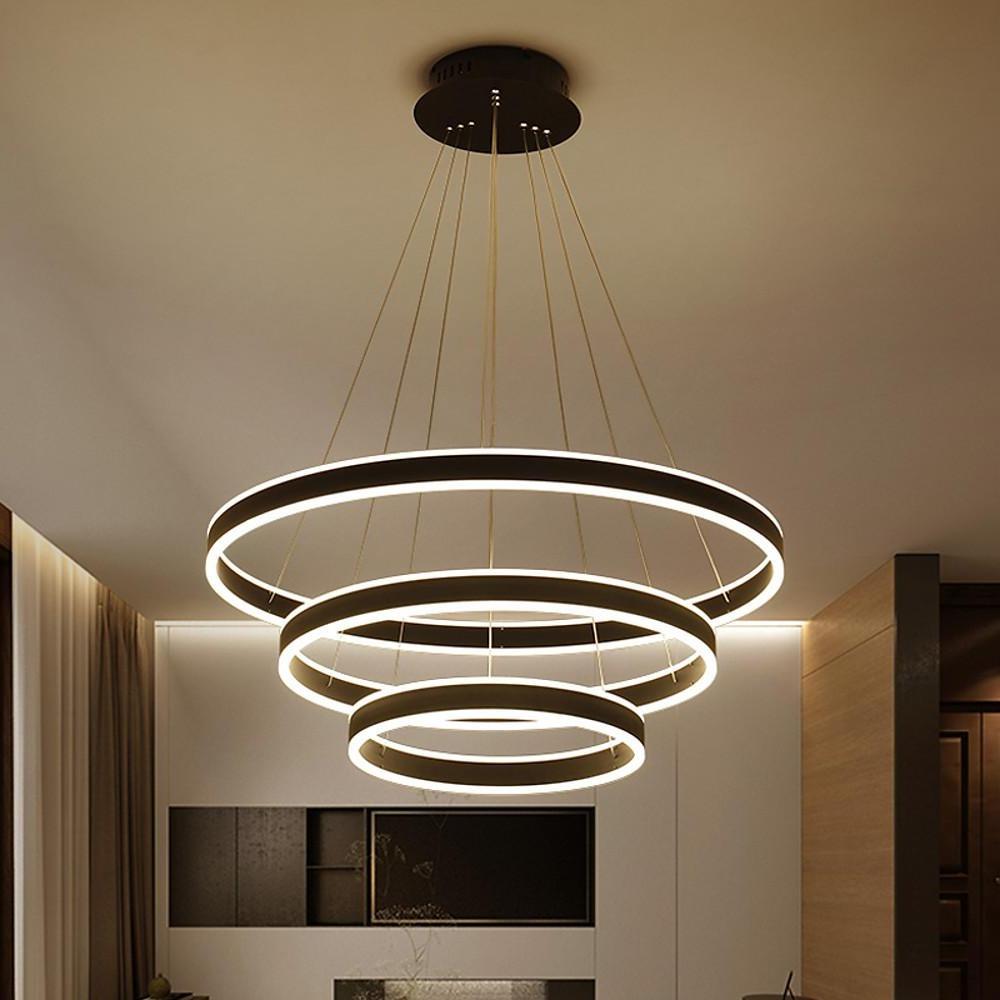 LED Chandelier Modern Interweaved Circles Pendant Dining Room Ceiling