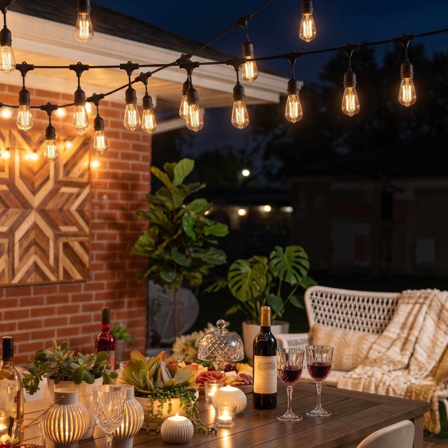 48 FT Outdoor Edison String Lights