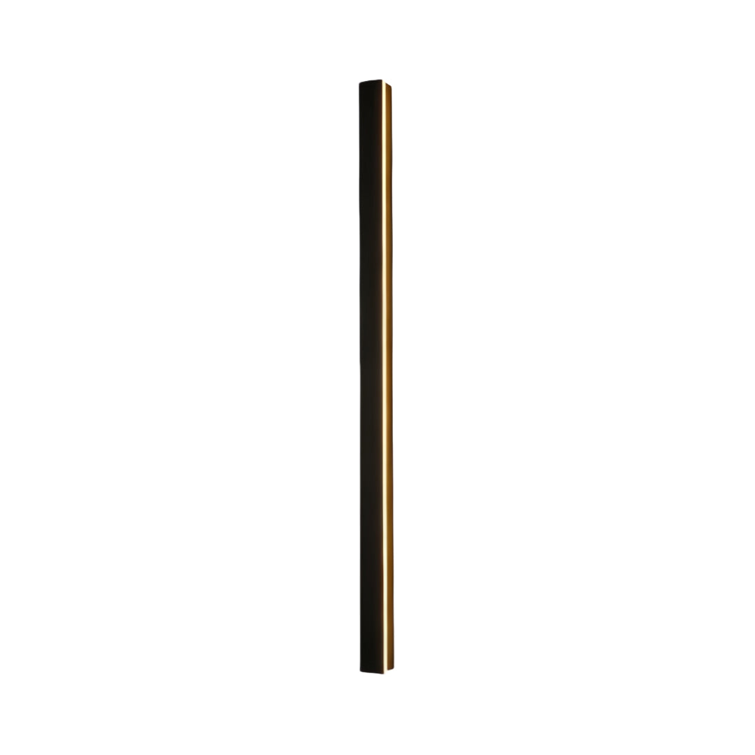 Outdoor Wall Sconce Modern Black Linear LED 40 inch Long Patio Light
