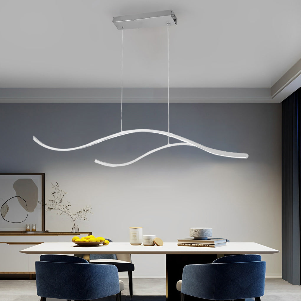 Wave LED Linear Chandelier