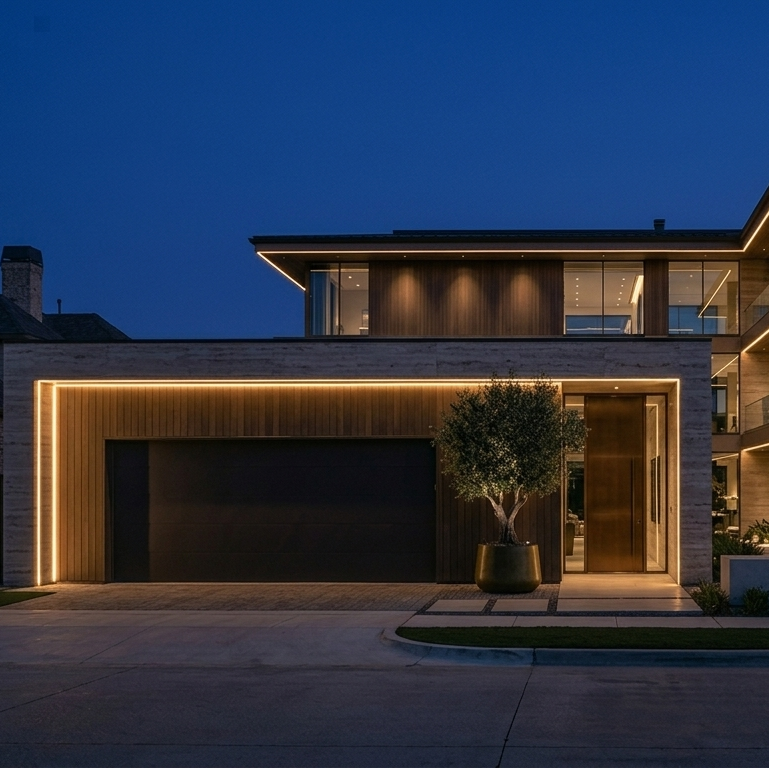 Seamless Corner-Mount LED Strip Light Industrial Style Silicone Lighting