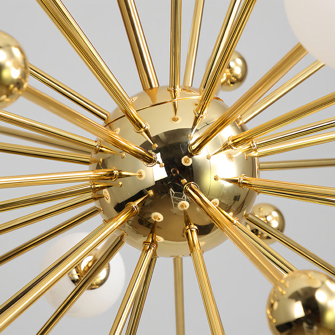 Sputnik Chandelier Modern 12-Light Gold Iron LED Nordic Ceiling Pendant